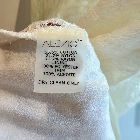 Alexis Ronan Cream White Lace Boho Top with Fringe- Size XS - Picture 6 of 6